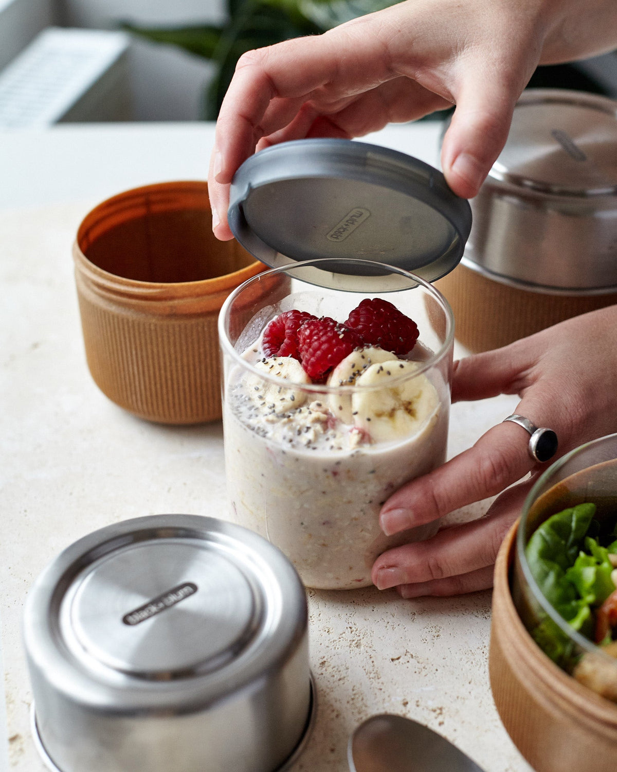 GLASS LUNCH POT 450ML
