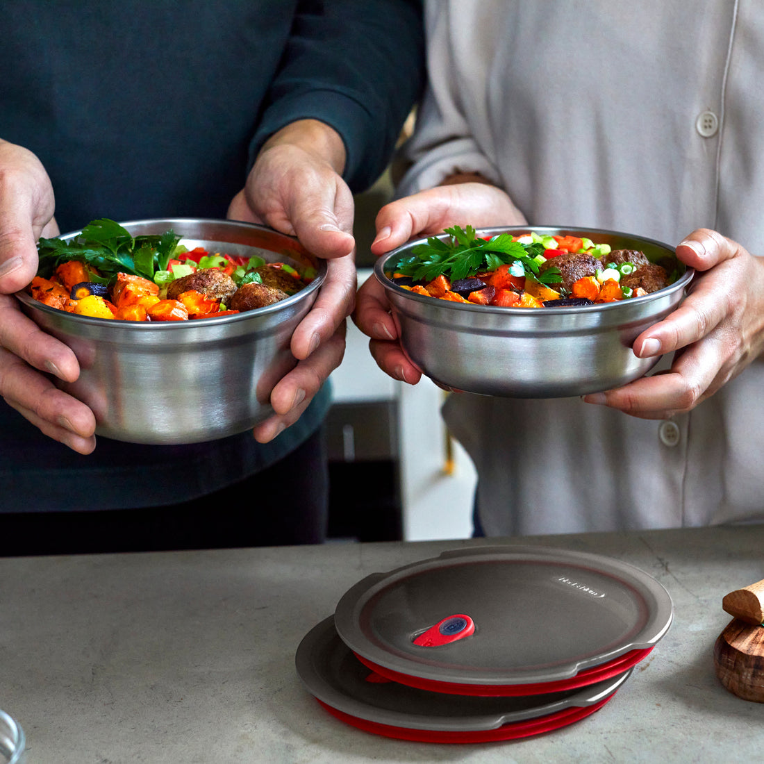 STEEL FOOD BOWL LARGE 950 ML
