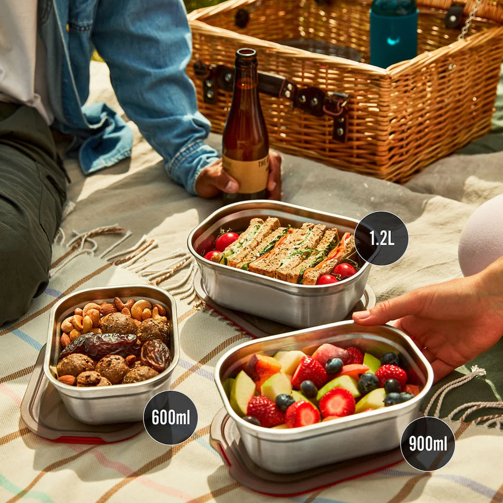 STEEL FOOD BOX MEDIUM 900ML