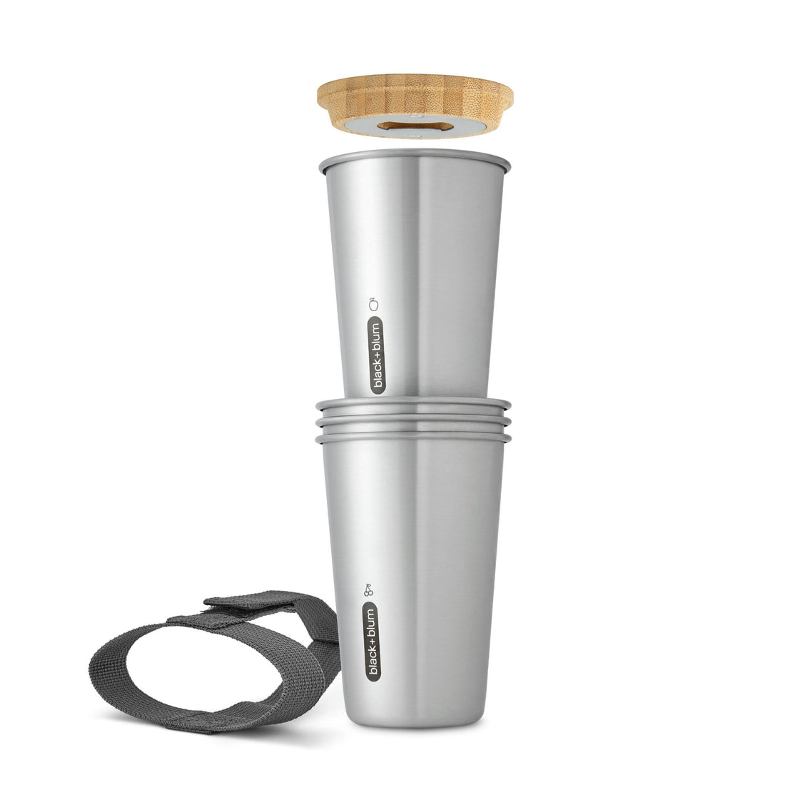 STAINLESS STEEL CUP SET OF 4 500ML